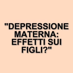 La depressione materna e il suo impatto sul comportamento alimentare dei figli: uno studio dell'Università dell'Illinois