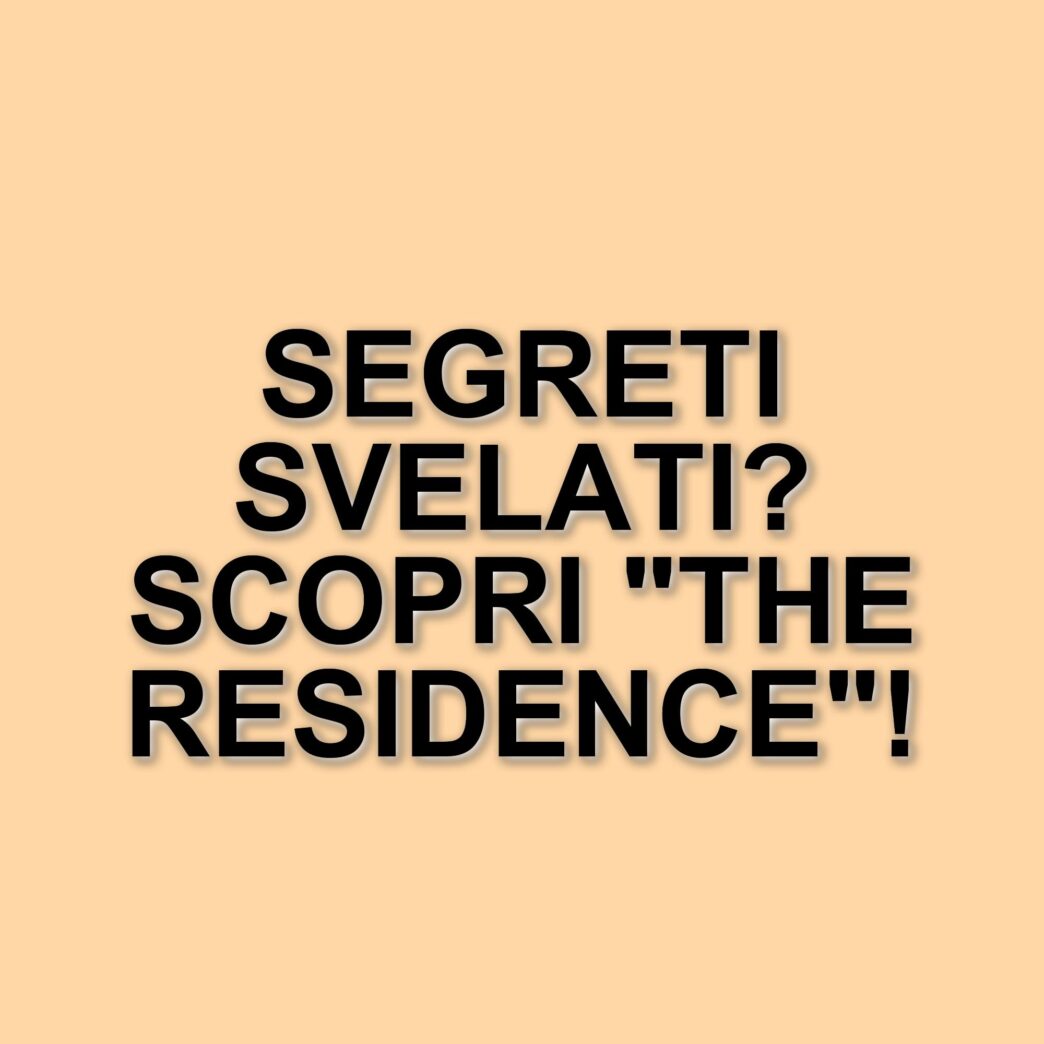 La nuova serie "The Residence": un'indagine intrigante tra segreti e voci inascoltate