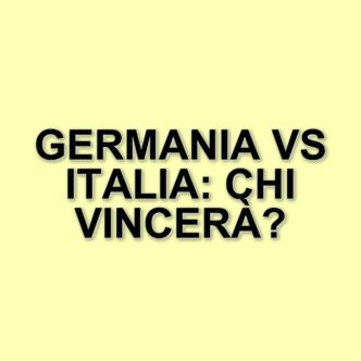 Germania e Italia: dove seguire la diretta della partita in tv e streaming