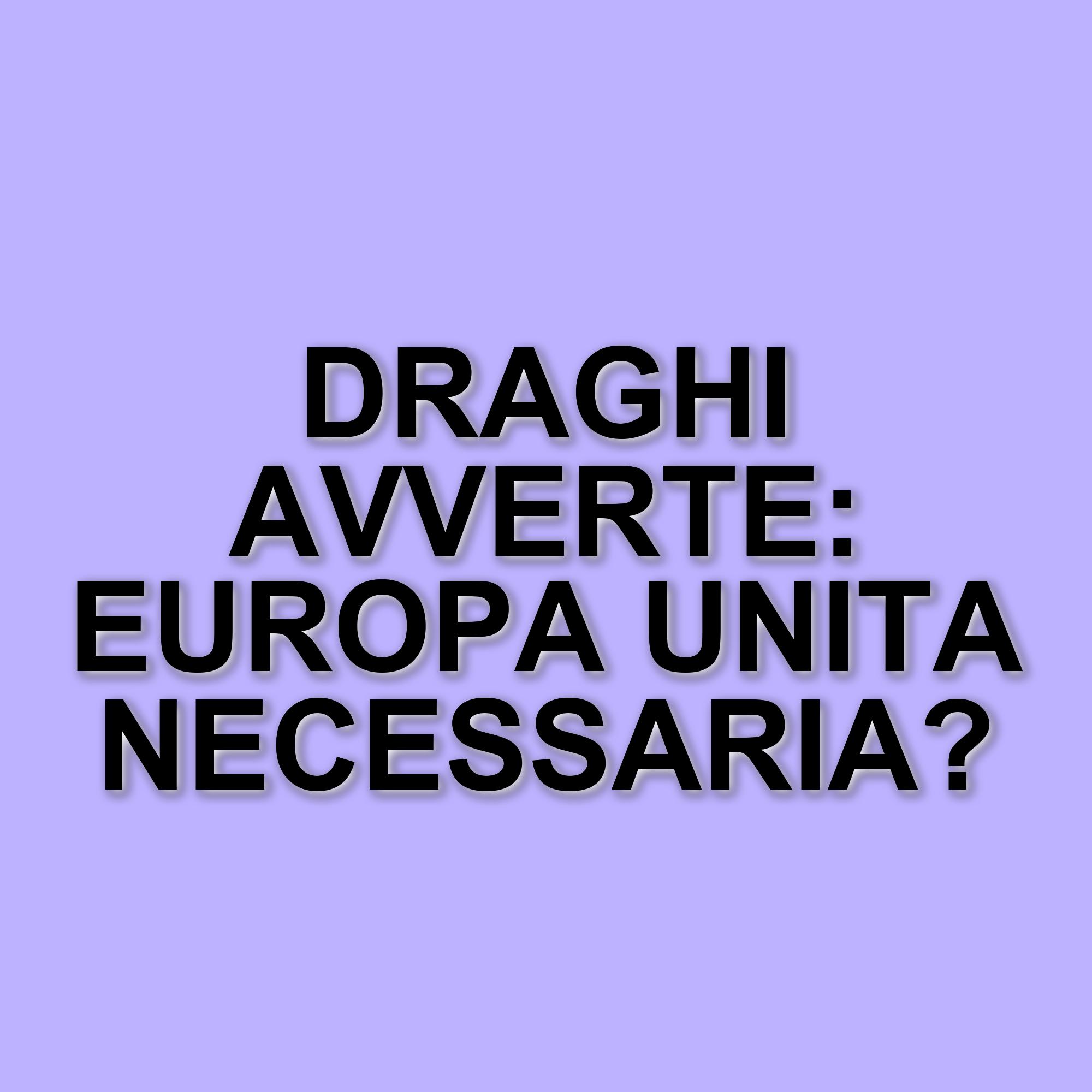 Mario Draghi avverte l'Europa: il riarmo della Germania può creare squilibri nella Difesa