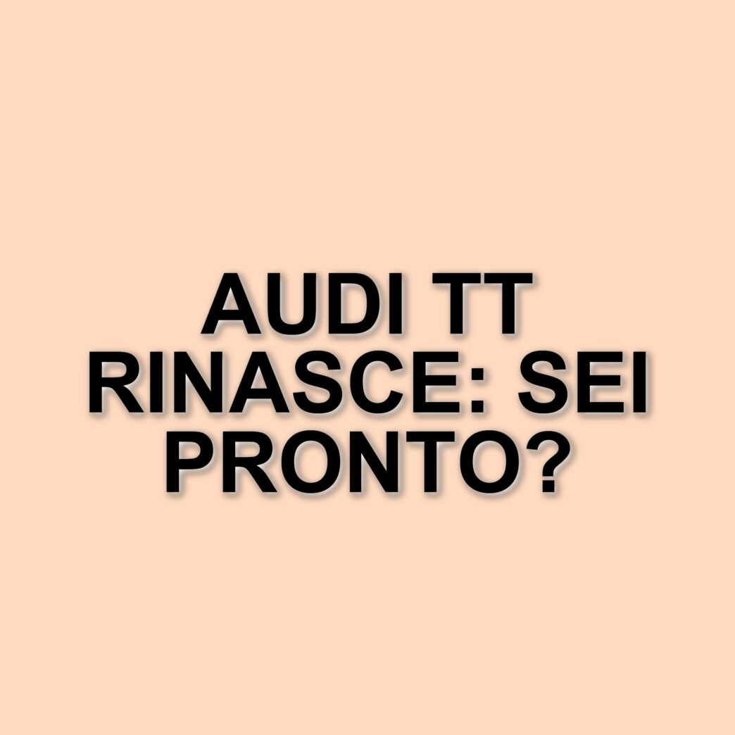 Audi TT: il ritorno di un'icona sotto la direzione di Massimo Frascella