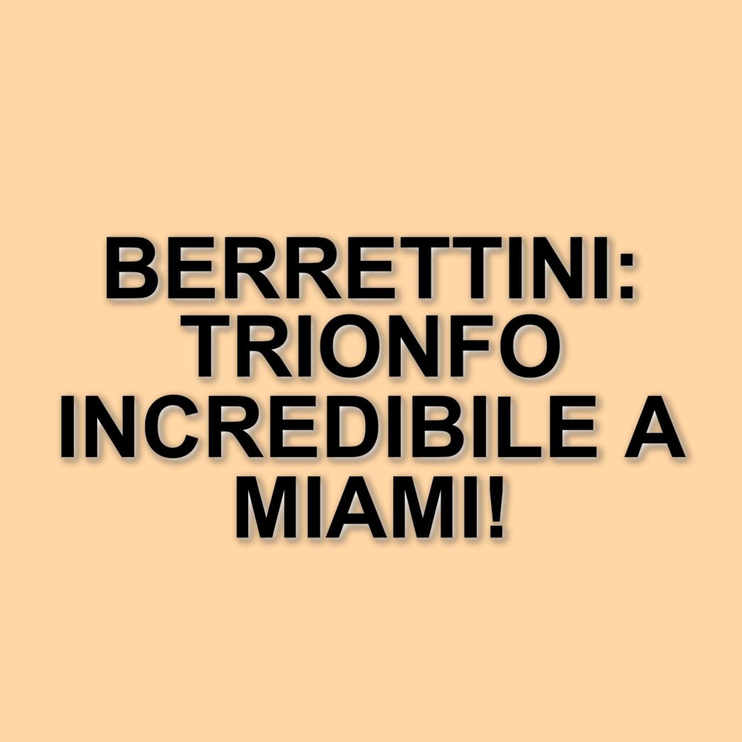 Matteo Berrettini conquista il suo primo successo al Masters 1000 di Miami: rimonta su Gaston
