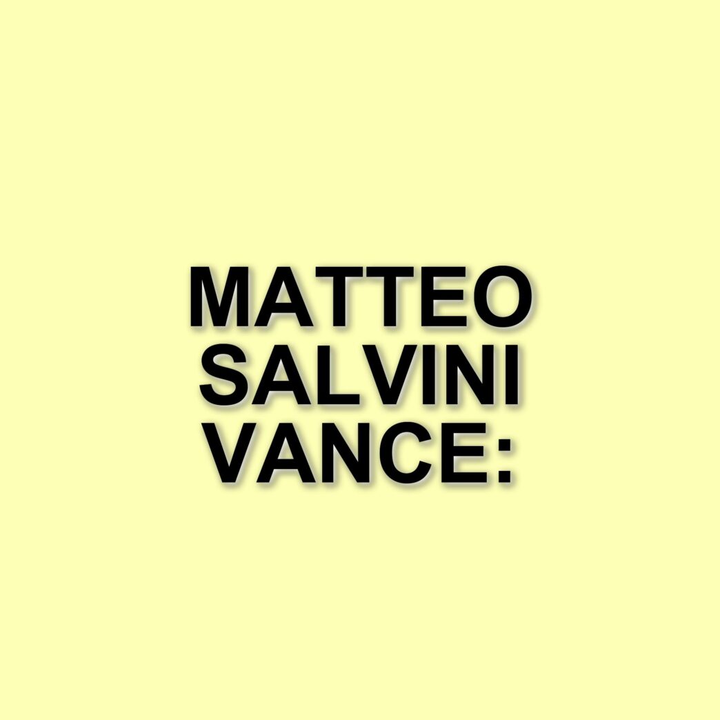 Matteo Salvini e JD Vance: colloquio telefonico per rafforzare i legami tra Italia e Stati Uniti