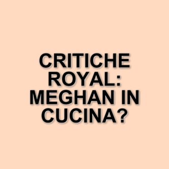 Meghan Markle e il suo show culinario: critiche e indifferenza dalla Royal Family