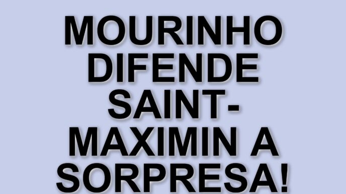 Mourinho risponde alle critiche su Saint-Maximin: "Non è un poeta, ma un calciatore in difficoltà"