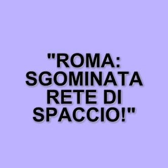 Operazione antidroga a Roma: sgominata una rete di spaccio controllata da boss noti