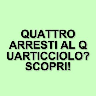Operazione antidroga al Quarticciolo: quattro arresti e un 35enne in manette