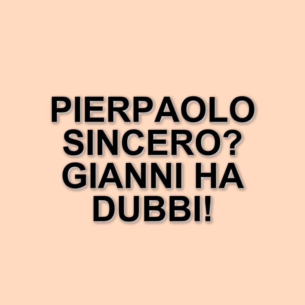Pierpaolo di Uomini e Donne: “Non riesco a chiudere con una donna”