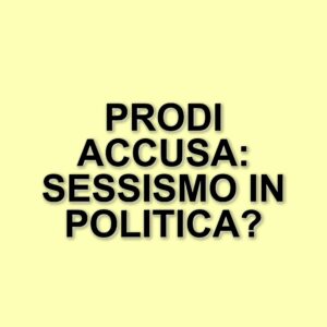 Polemica tra Romano Prodi e una giornalista: accuse di sessismo e tensioni politiche