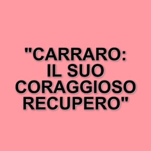 Problemi di salute per l'editore Carraro: il suo percorso di recupero a Milano