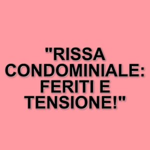 Rissa tra condomini a Castiglione delle Stiviere: quattro feriti, uno è grave