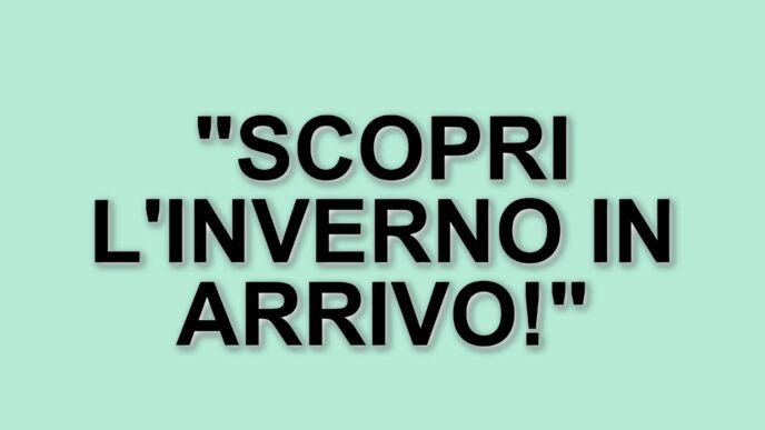 Ritorno del freddo invernale in Italia: previsioni meteo e impatti sulle regioni
