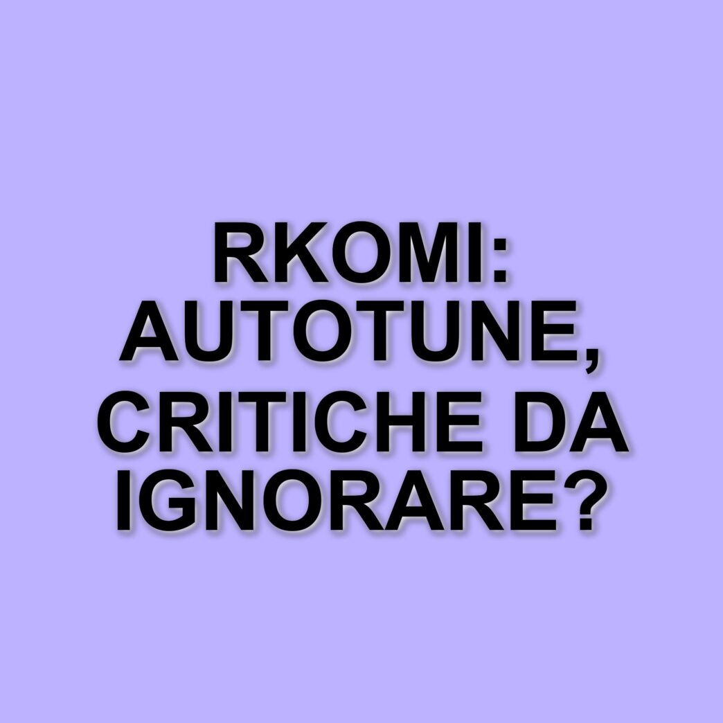 Rkomi difende l'autotune: "Critiche da ignoranti, non è una scelta stilistica"