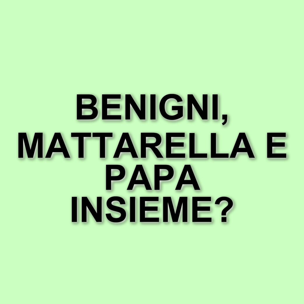 Roberto Benigni saluta il Presidente Mattarella e Papa Francesco durante 'Il sogno' su Rai1