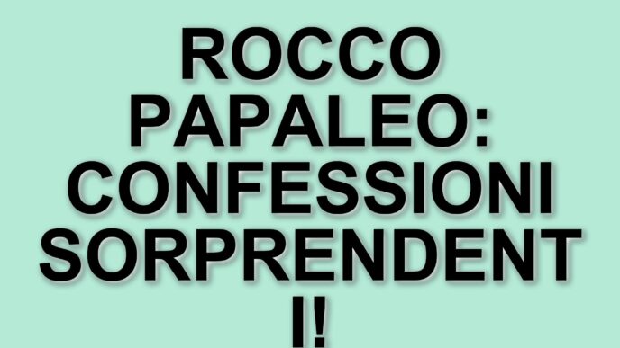 Rocco Papaleo si racconta: tra infedeltà, calcio e nuove prospettive di vita