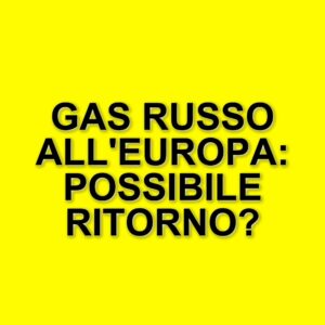 Mosca e Washington valutano la ripresa delle forniture di gas all'Europa tramite Nord Stream