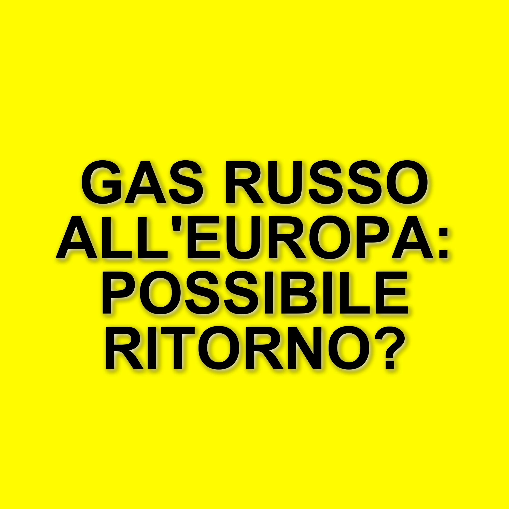 Mosca e Washington valutano la ripresa delle forniture di gas all'Europa tramite Nord Stream