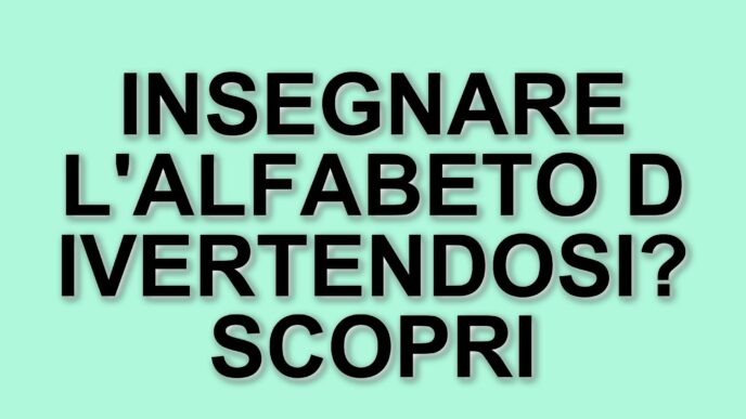 Strategie ludiche per insegnare l'alfabeto ai bambini: suggerimenti pratici per genitori
