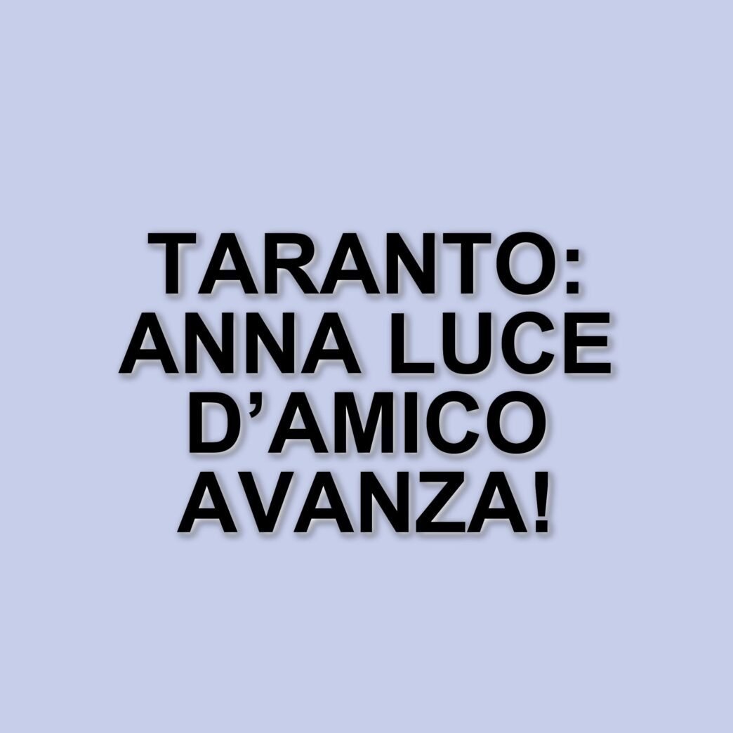 Taranto si prepara a una nuova era politica con la candidatura di Anna Luce D’Amico