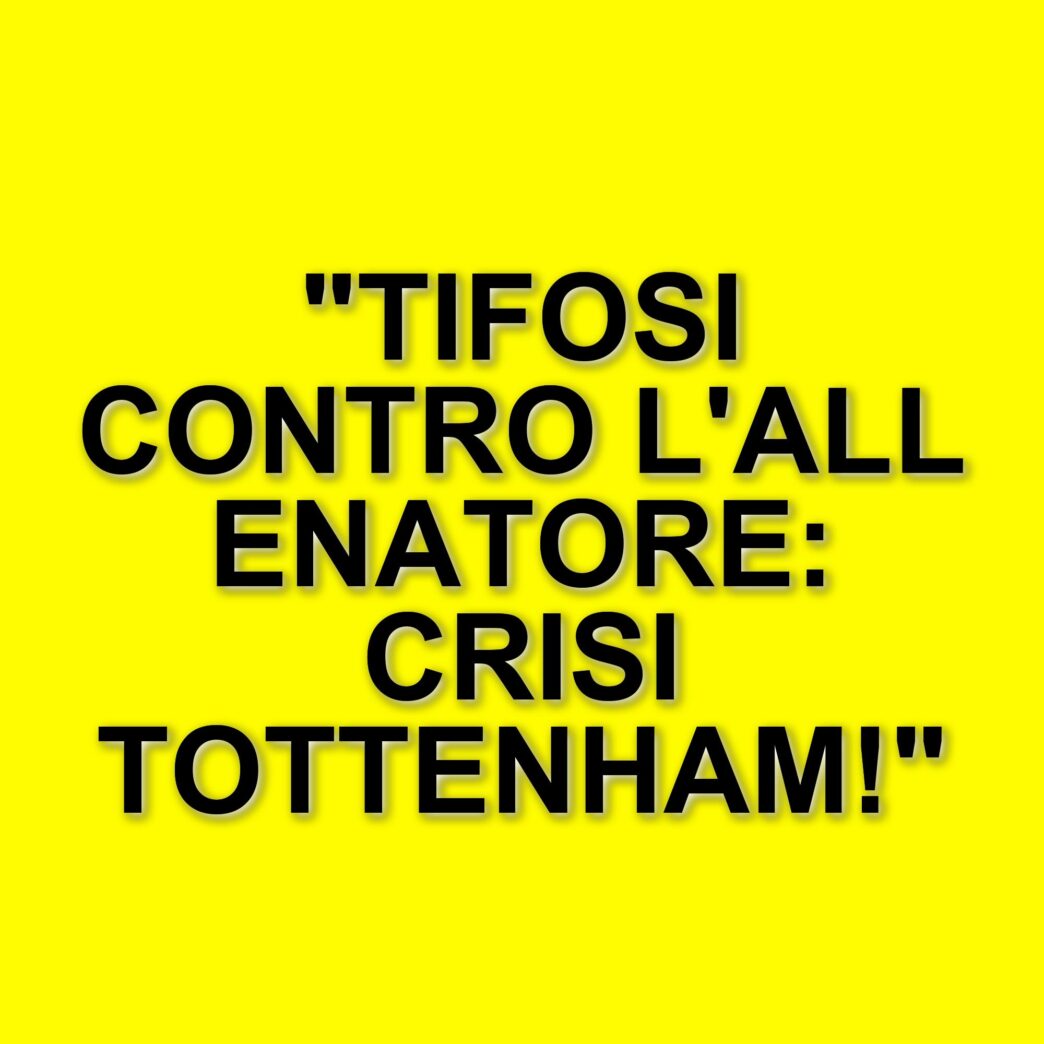 Tifosi contro l'allenatore: il Tottenham vive un momento critico dopo la sconfitta con il Fulham
