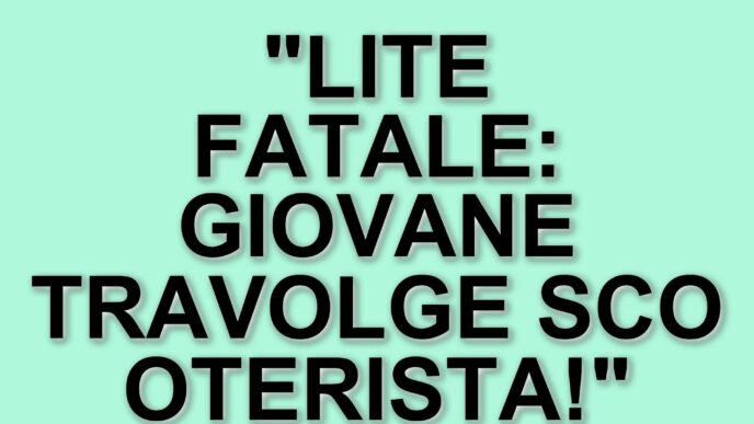 Tragico incidente a Nettuno: un 25enne travolge e uccide un uomo in scooter durante una lite