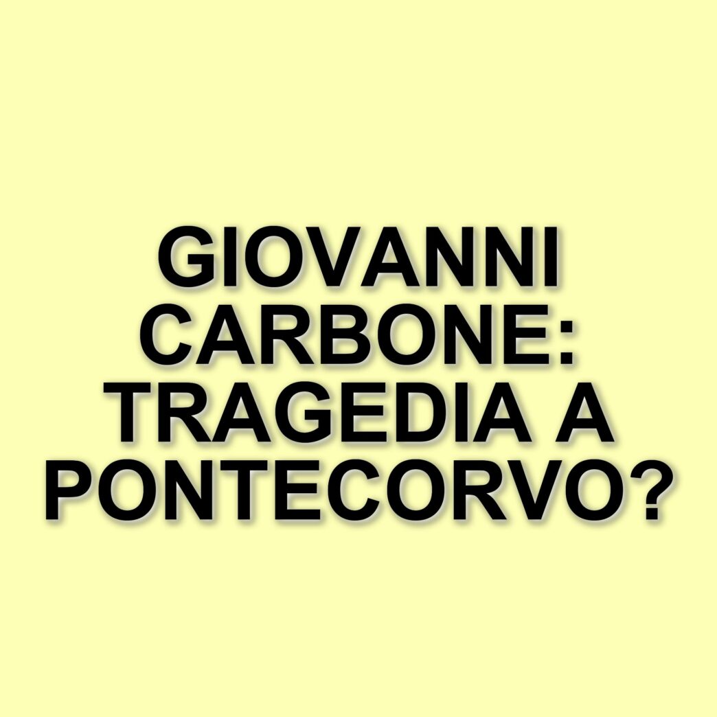 Tragico incidente a Pontecorvo: Giovanni Carbone perde la vita investito da un'auto