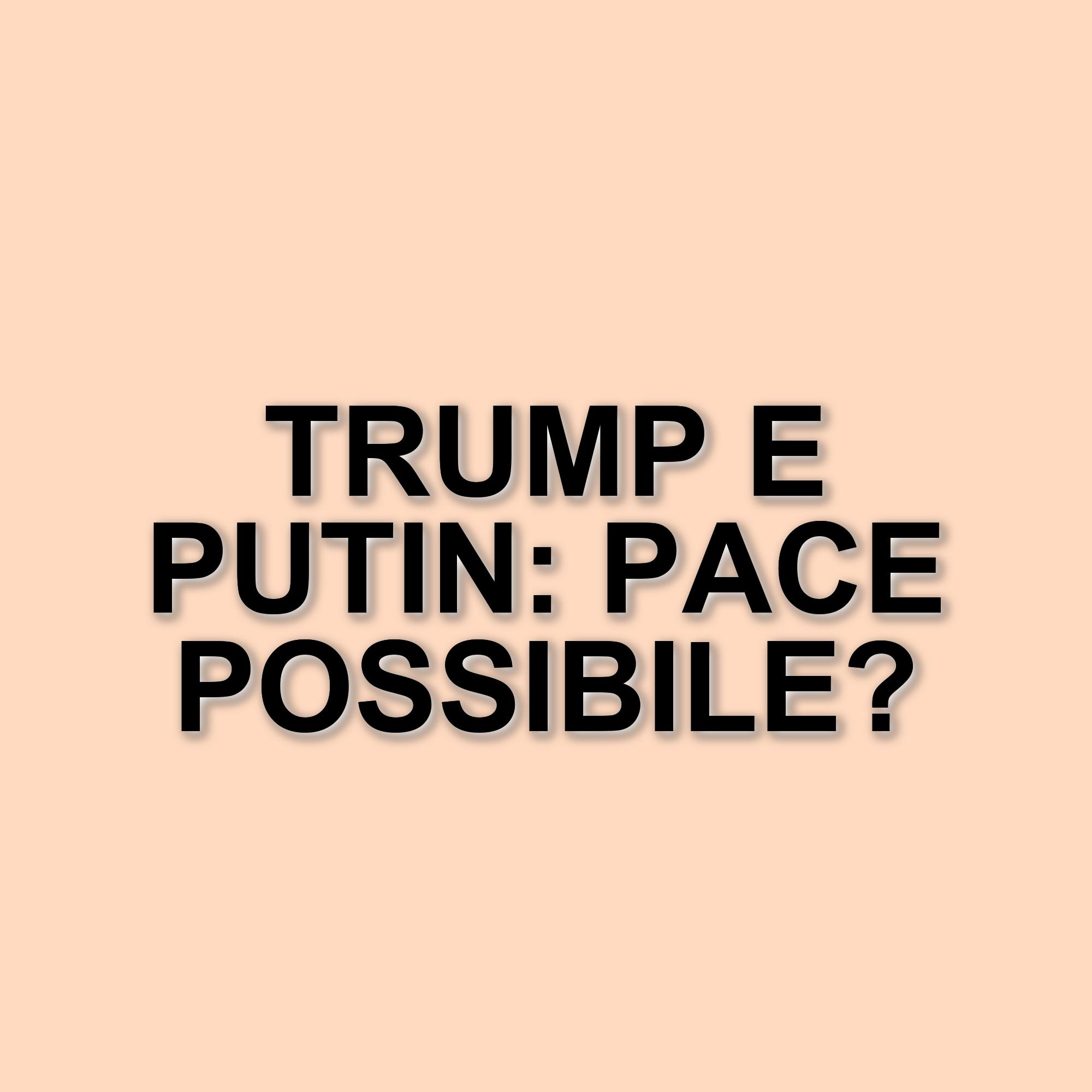 Trump annuncia colloqui con Putin: un passo verso la risoluzione del conflitto