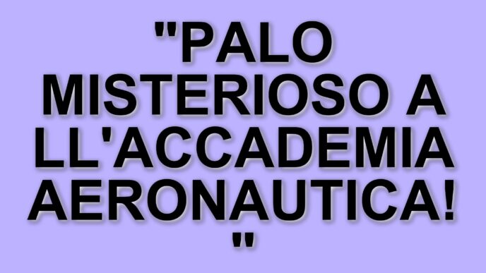 Un imponente palo installato all'Accademia Aeronautica di Pozzuoli: ecco il suo scopo