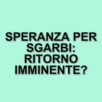 Lettera di incoraggiamento a Vittorio Sgarbi: Pierluigi Diaco si fa portavoce del pubblico