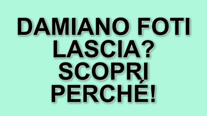 Damiano Foti lascia “Uomini e Donne”: le motivazioni dietro la sua scelta