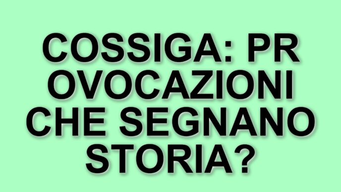 Francesco Cossiga: Il Picconatore Che Ha Scosso Il Palazzo E La Politica Italiana