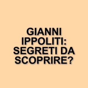 Gianni Ippoliti: il mistero di un volto noto della televisione italiana