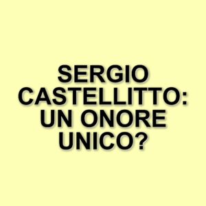 Sergio Castellitto riceve la laurea honoris causa: un riconoscimento per la cultura e l’arte