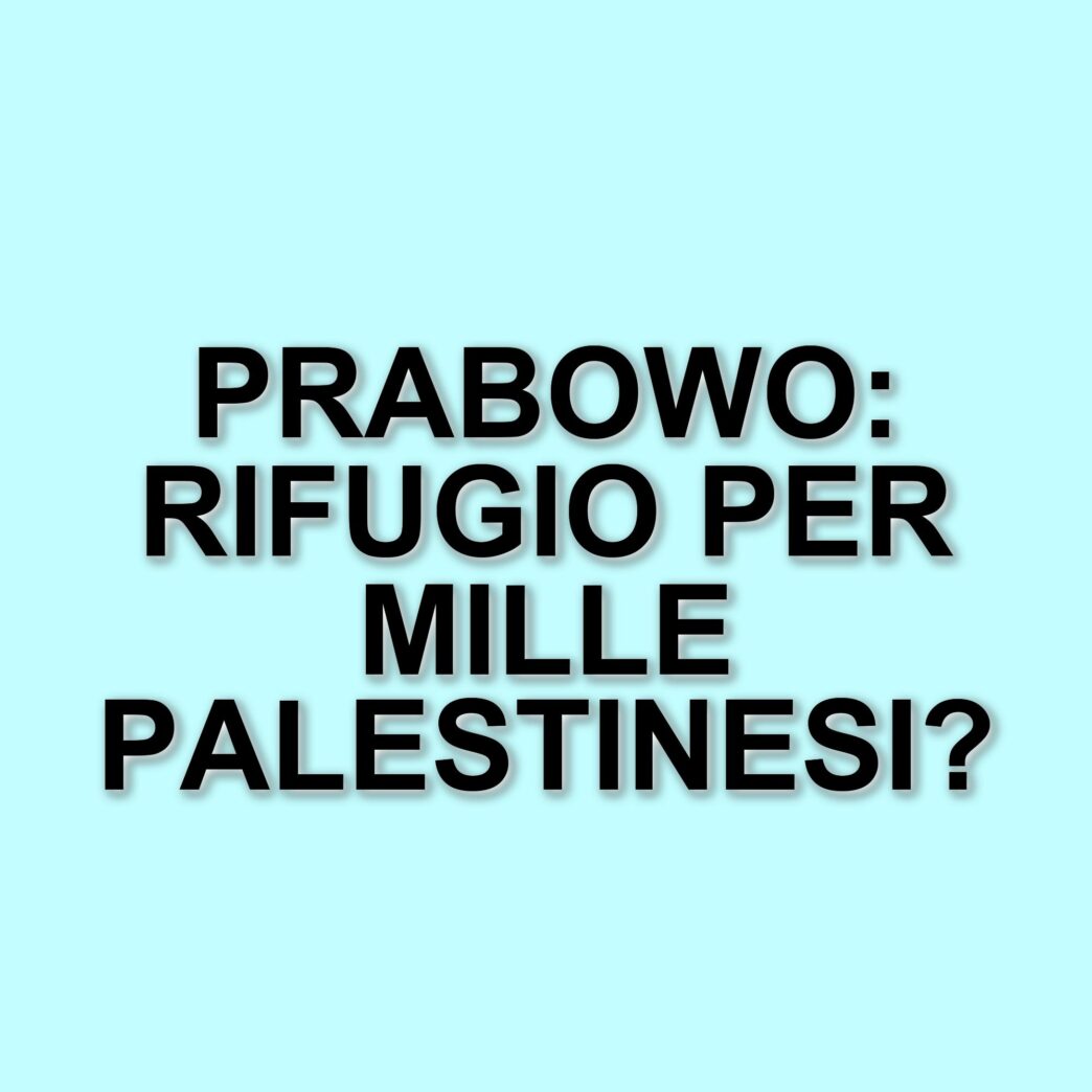 Prabowo Subianto in Medio Oriente: proposta di rifugio temporaneo per i palestinesi di Gaza