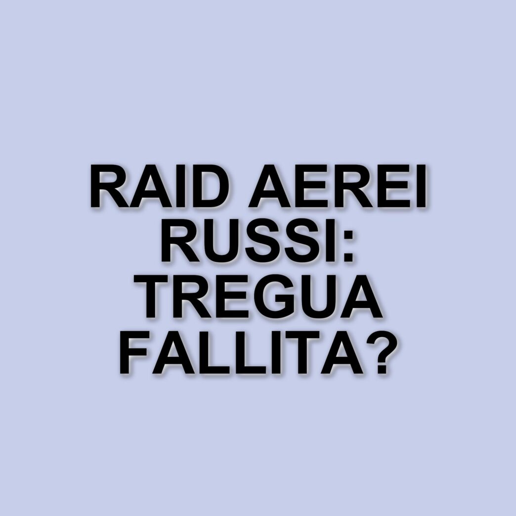 Raid russi contro le infrastrutture energetiche continuano nonostante l'accordo di tregua