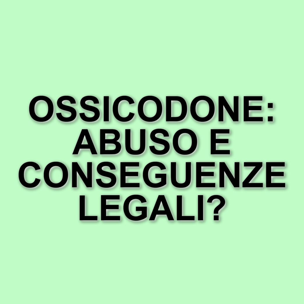 L'ossicodone e il suo impatto sociale: dalla medicina all'abuso