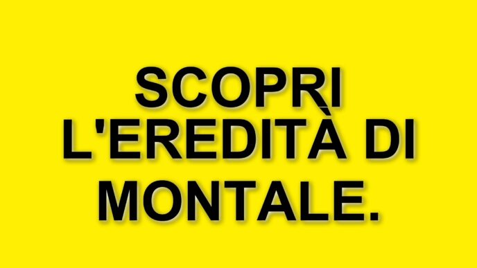 Cento Anni Di Ossi Di Seppia: L'Eredità Di Eugenio Montale Nella Poesia Italiana