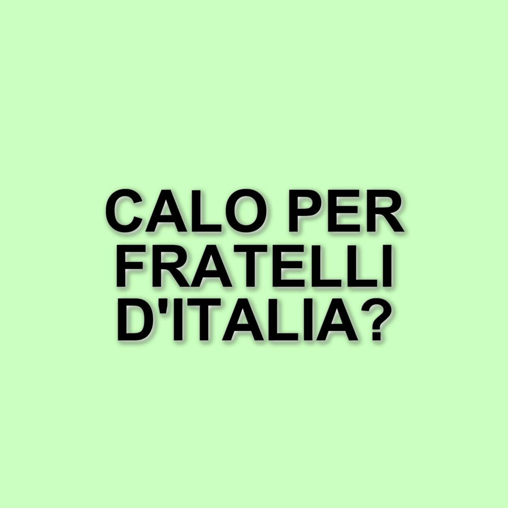 Sondaggio elettorale: Fratelli d'Italia e Pd in difficoltà, crescita per M5S, Lega e Forza Italia