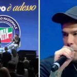 Fedez sul palco del congresso nazionale dei giovani di forza italia a roma: intervento e reazioni
