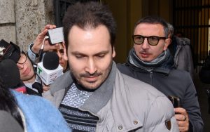 Andrea Sempio accompagnato dai suoi avvocati alla Caserma dei Carabinieri Montebello per tes del dna in relazione al caso Garlasco