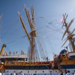 il veliero amerigo vespucci verso il ritorno a genova dopo due anni di viaggio intorno al mondo