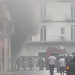 Incendio in officina meccanica ad Atripalda: densa nube di fumo e intervento dei vigili del fuoco